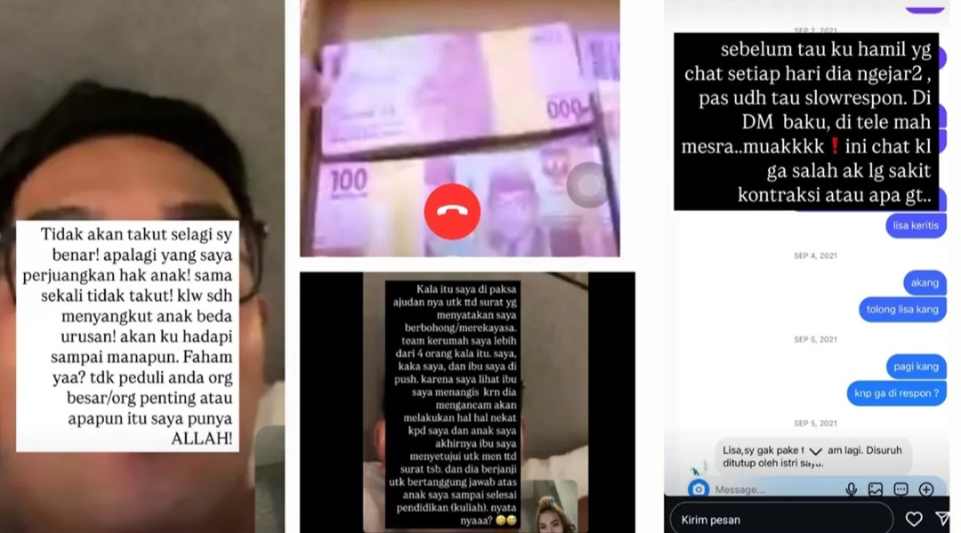 ISU PERSELINGKUHAN: Kolase dugaan perselingkuhan Ridwan Kamil.