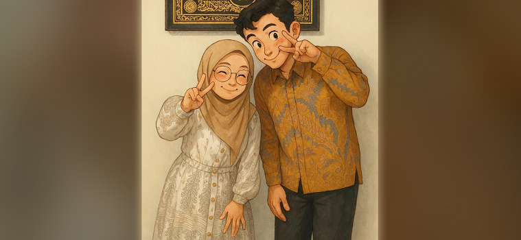 Ilustrasi hasil generated AI ChatGPT dengan karakter studio Ghibli