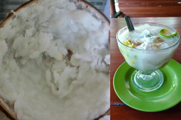 SEGAR: Sajian es kelapa kopyor yang menggugah selera.