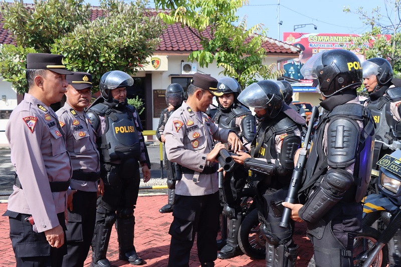 Hadapi Dinamika Kamtibmas, Ratusan Polisi di Jepara Gelar Latihan Dalmas