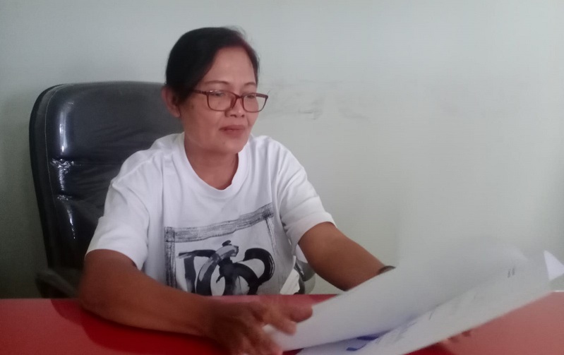 Manajer Kasus HIV Kudus, Eni Mardiyanti saat menjelaskan HIV/AIDS di Kudus