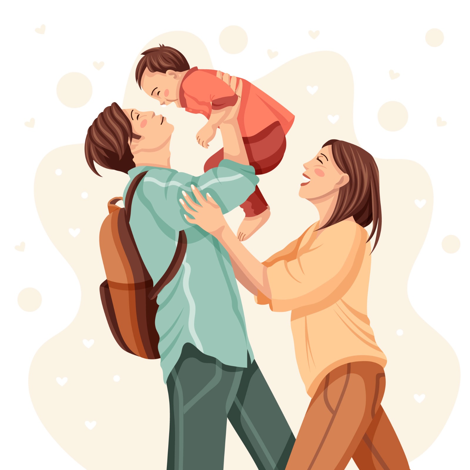 Ilustrasi anak dan orang tua (image y freepik.com)