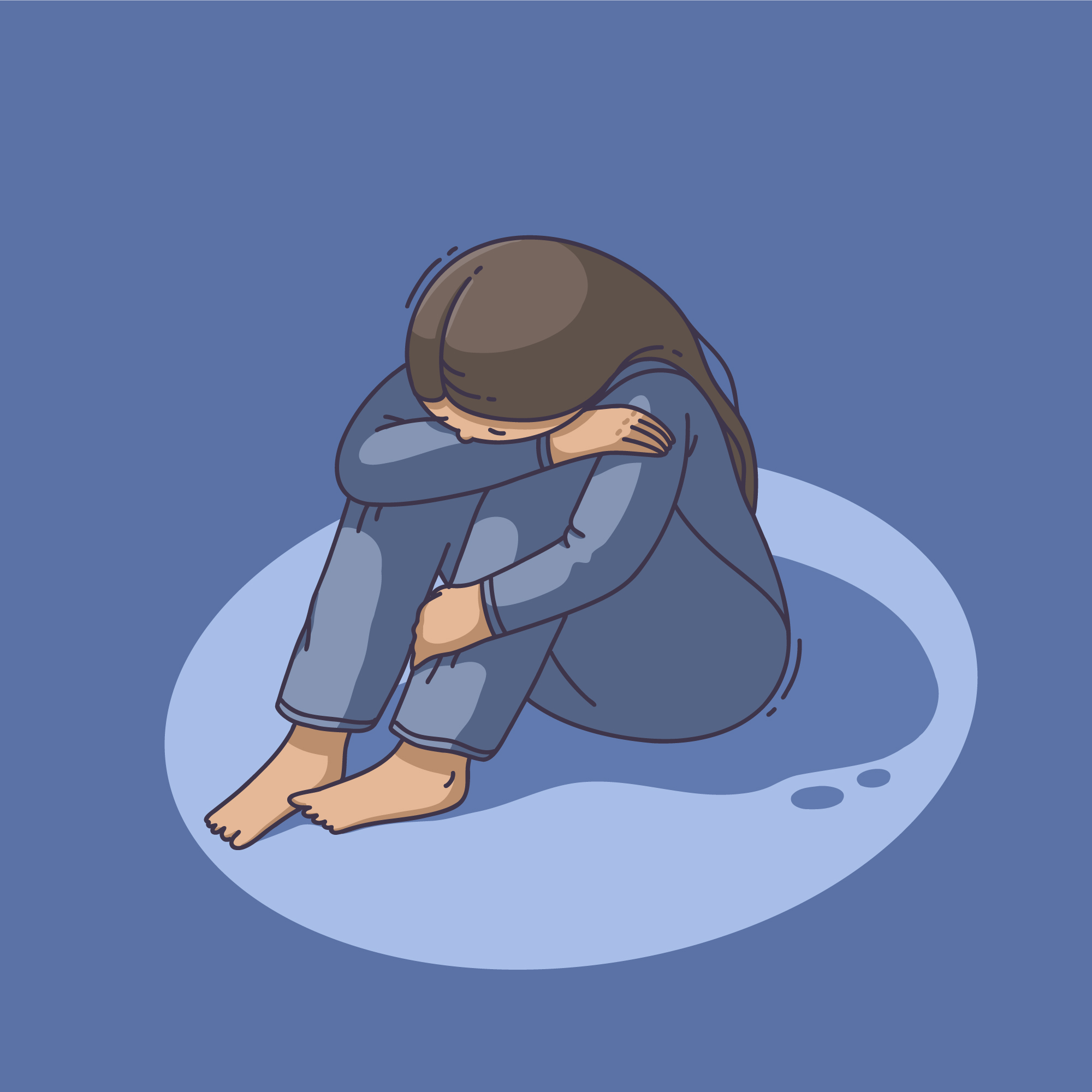 ilustrasi penderita depresi