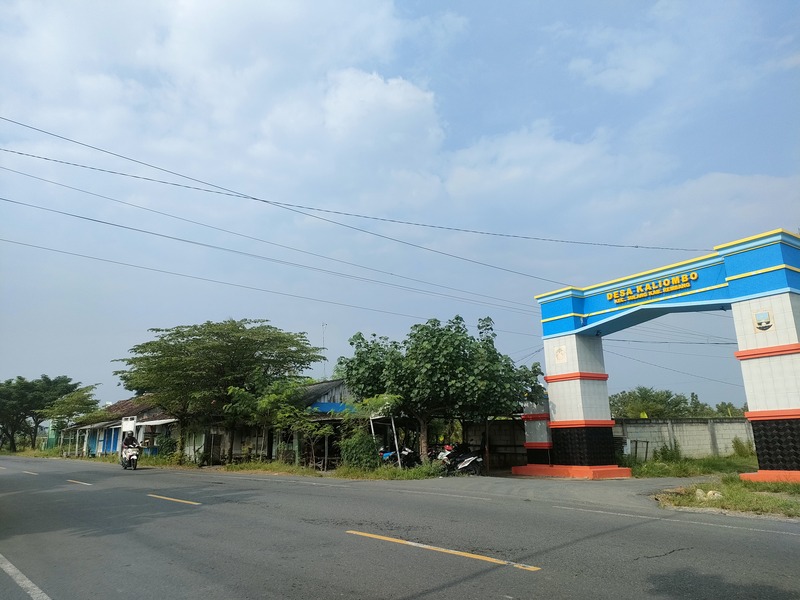 DISIAPKAN: Lokasi calon sekitar sekolah rakyat di selatan gapura desa Kaliombo, Kecamatan Sulang.
