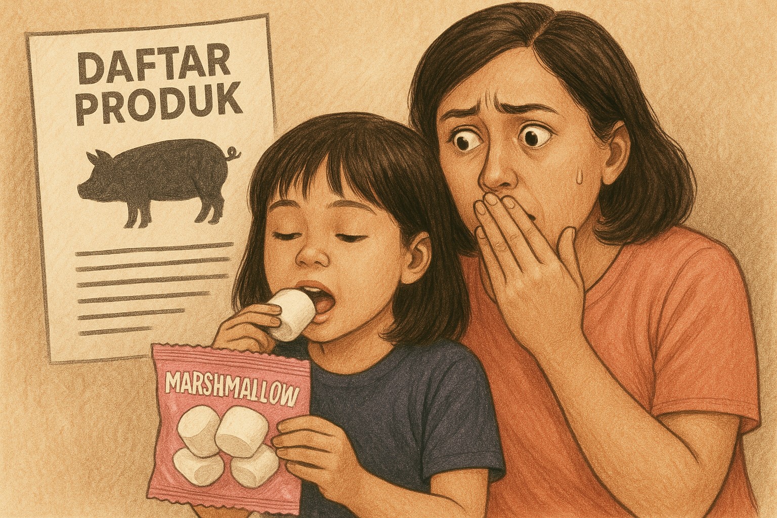 Orang tua terutama dari kalangan muslim harus hati-hati, setelah beberapa makanan diindikasikan mengandung zat babi
