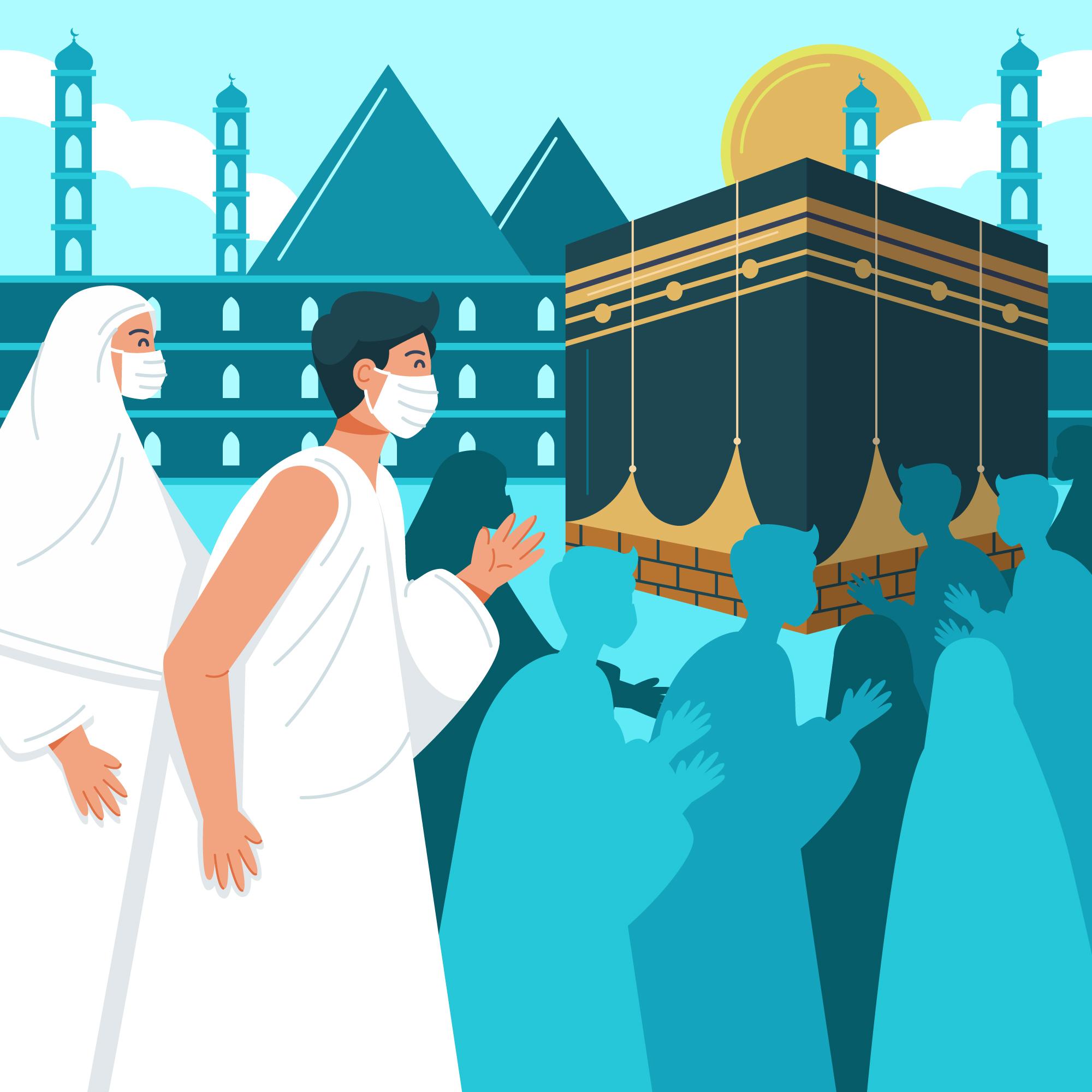 Ilustrasi Ibadah Haji. /Image by Freepik