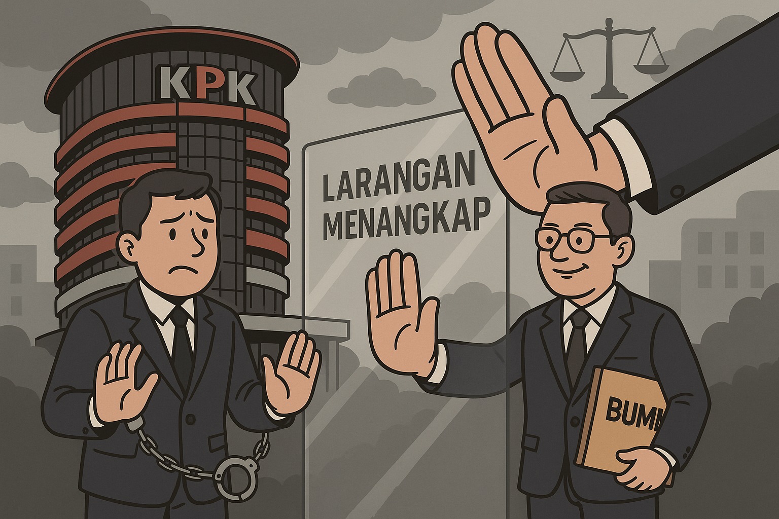 Ilustrasi KPK dilarang menangkap Direksi BUMN.