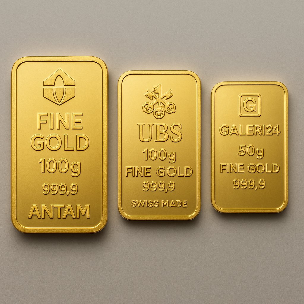 ilustrasi emas batangan