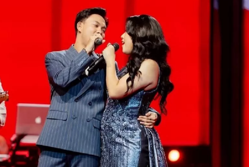 Shabrina berduet dengan Fajar di Grand Final Indonesian Idol