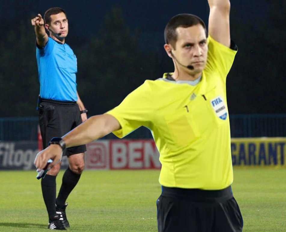 Profil wasit Rustam Lutfullin yang pernah kartu merah Justin Hubner.