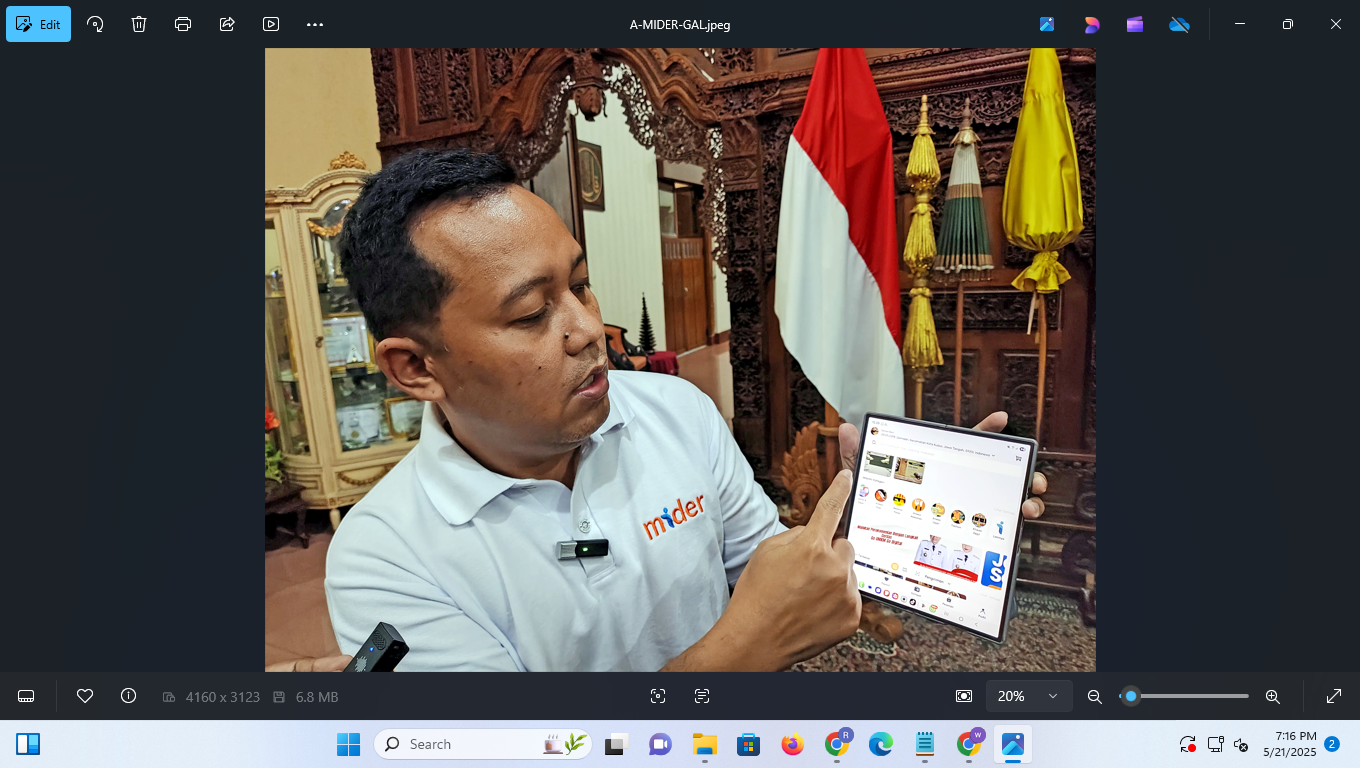 Aplikasi Mider untuk pedagang pasar tradisional. (GALIH ERLAMBANG/RADAR KUDUS)
