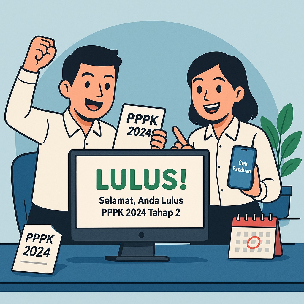 Illustrasi lolos seleksi PPPK 2024 tahap 2.