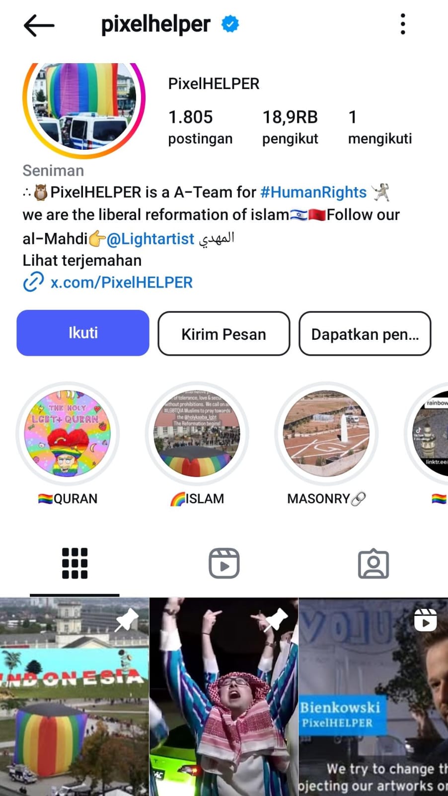 akun instagram @pixelhelper