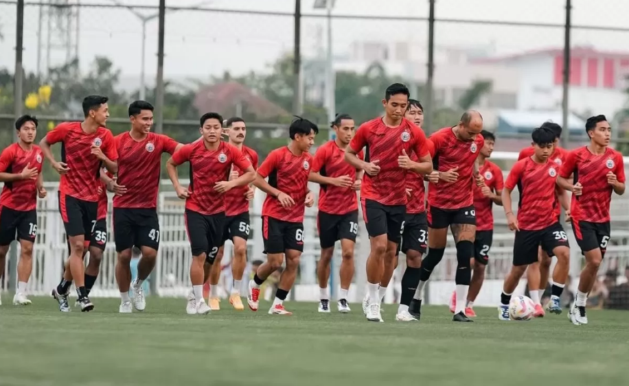 Skuad macan kemayoran saat melakukan latihan