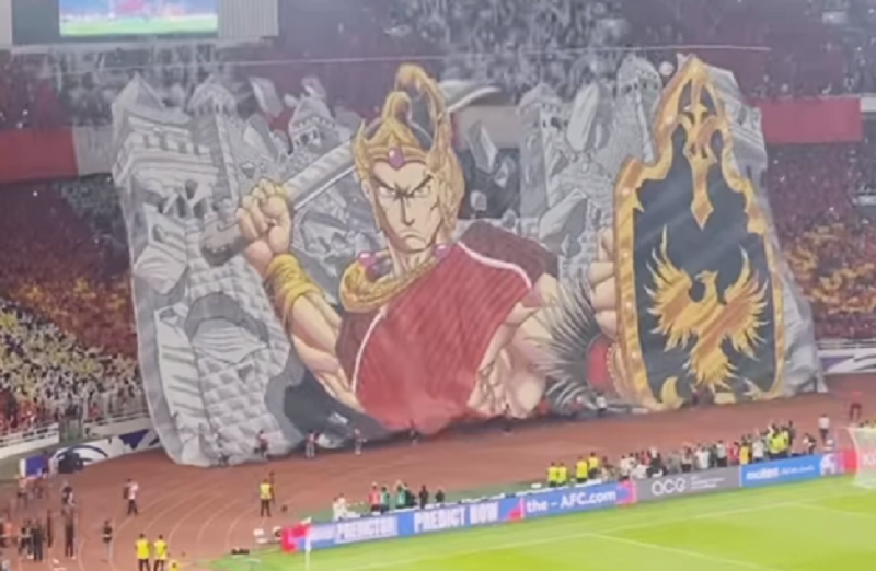 Koreo La Grande Indonesia saat timnas Indonesia melawan china