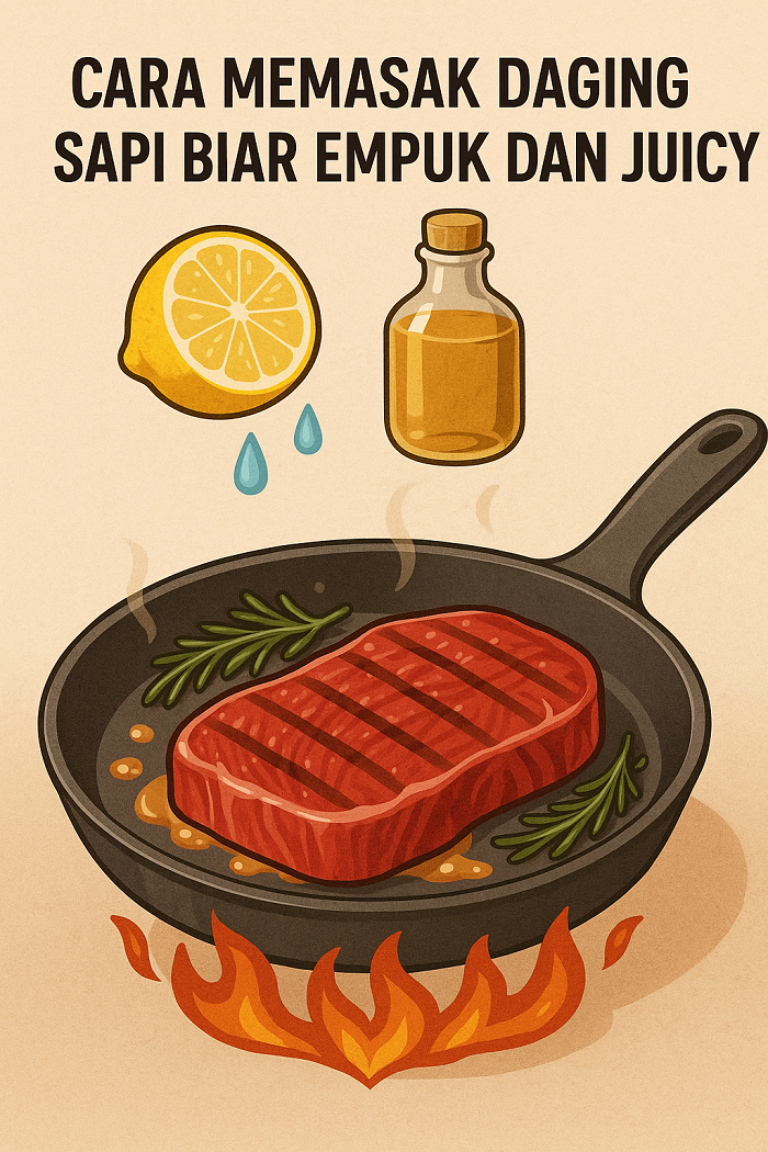 Masak daging dengan perasan air jeruk nipis dan cuka apel bisa membuat daging lebih empuk dan yummy