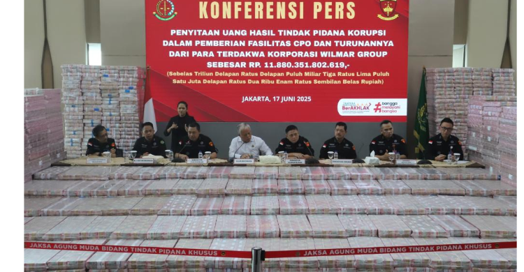 Uang sitaan Wilmar Grup oleh Kejaksaan Agung