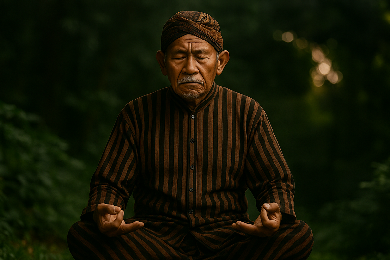 Ilustrasi orang jawa bertapa saat malam 1 suro