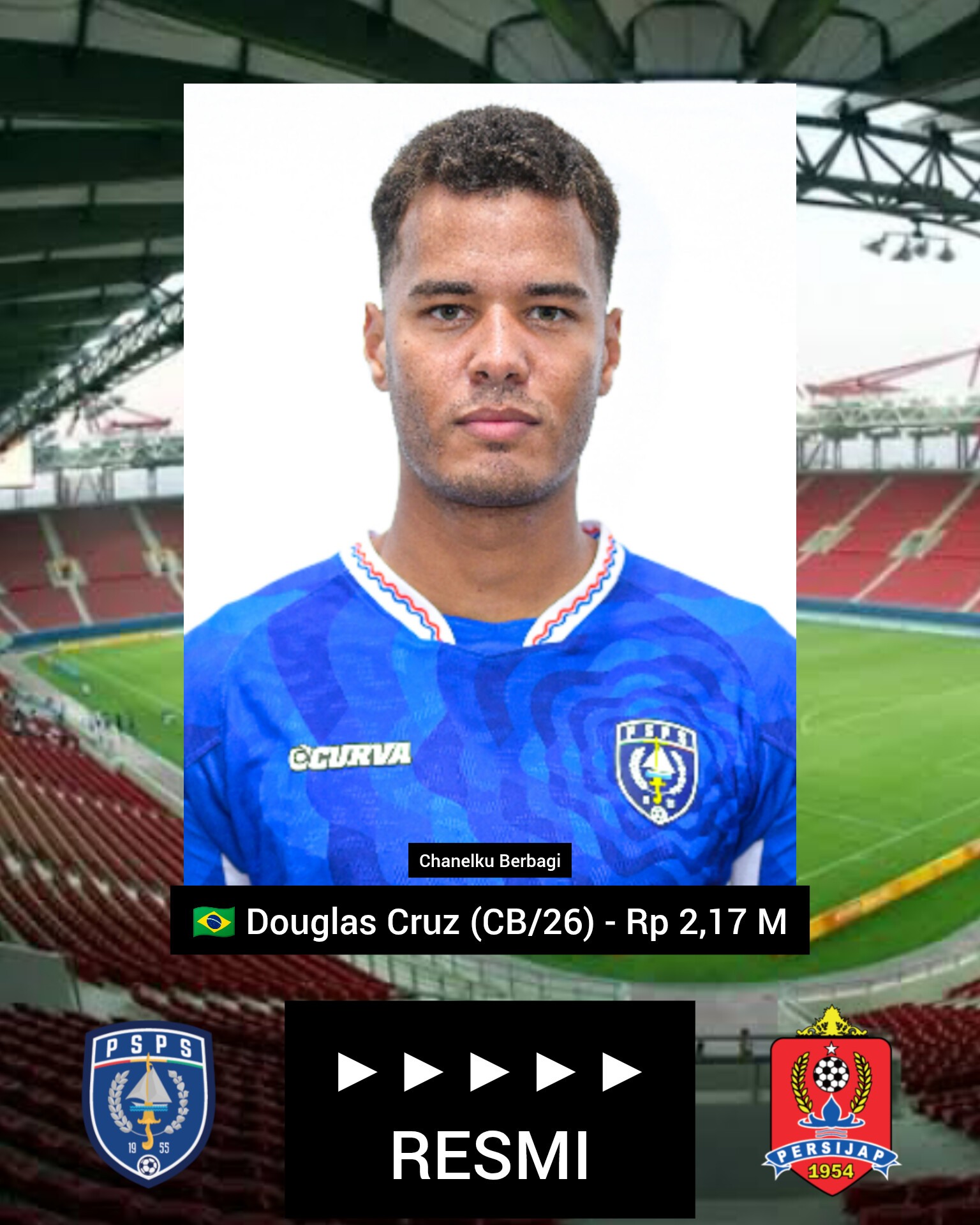 Persijap Jepara resmi memperkenalkan pemain asing baru Douglas Nonato Oliveira Cruz, bek asal Brasil. (ISTIMEWA)