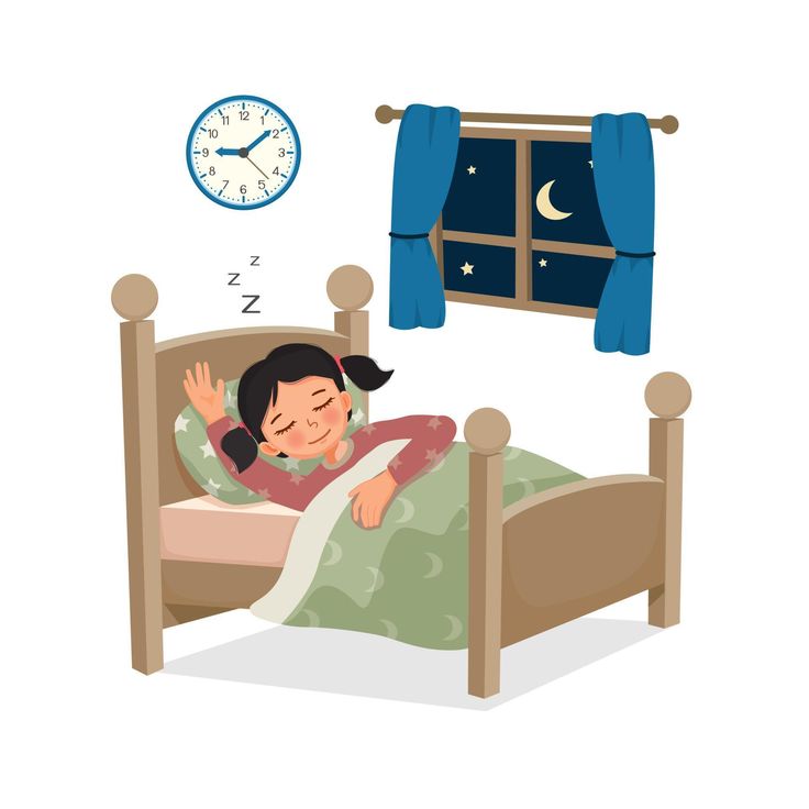 Ilustrasi orang yang sedang tidur dimalam hari