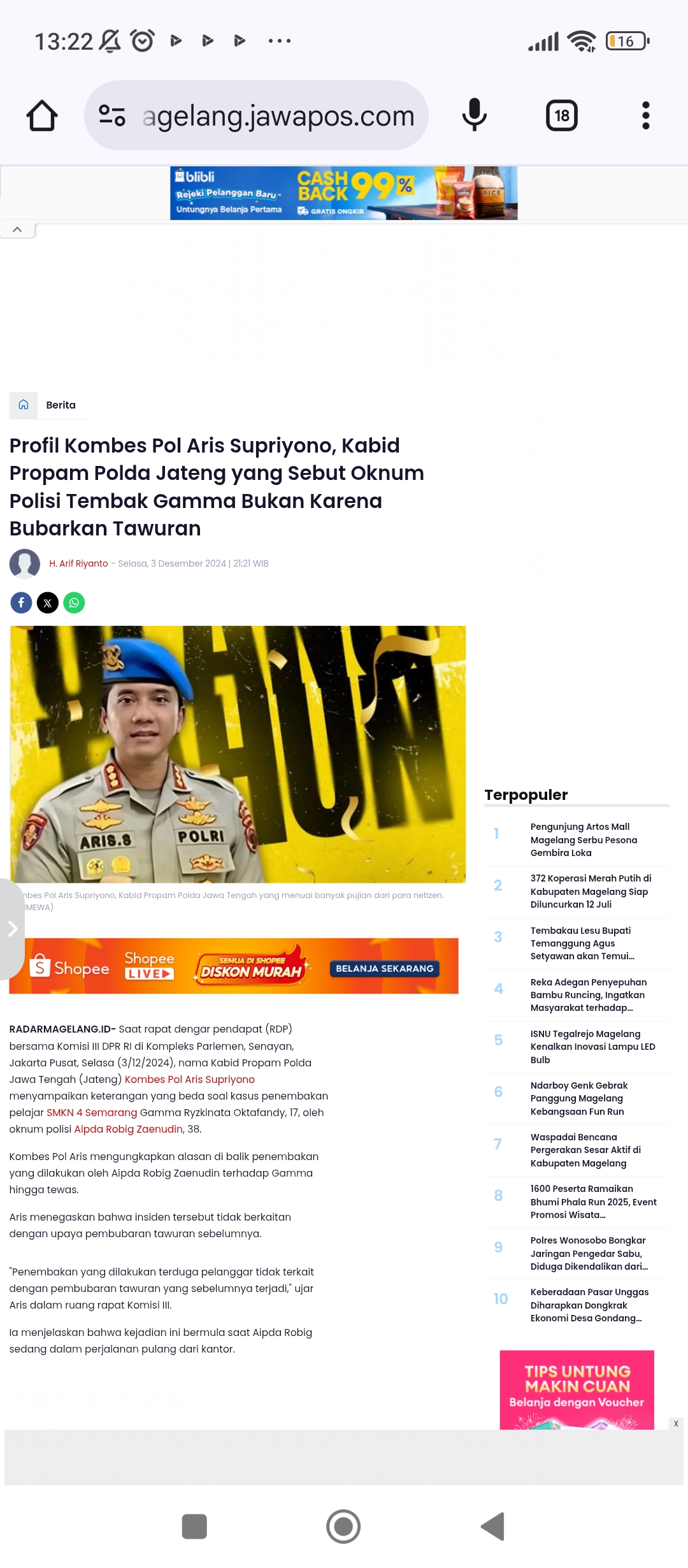 Kombes Pol Aris Supriyono