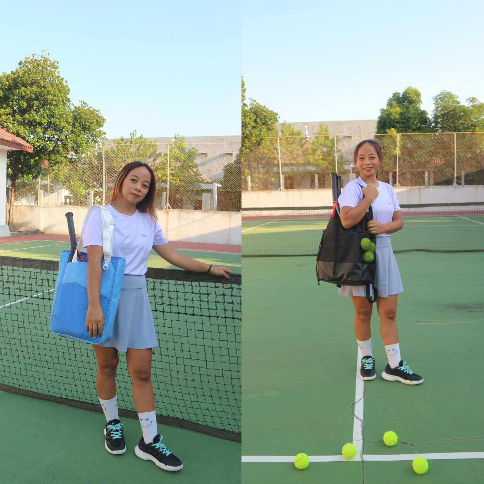 TRENDY: Gaya sporty di lapangan dengan outfit yang nyaman dan mudah di mix and match.