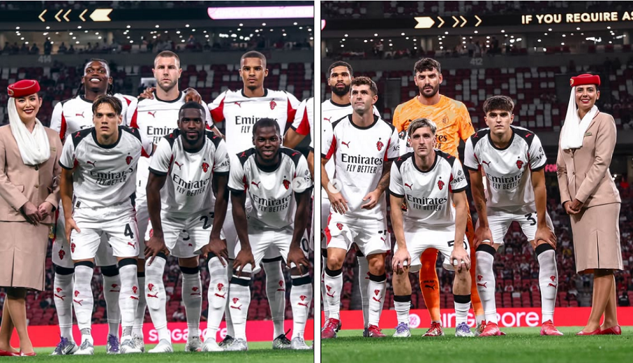 Squad AC MIlan saat tur pra musim di Singapura