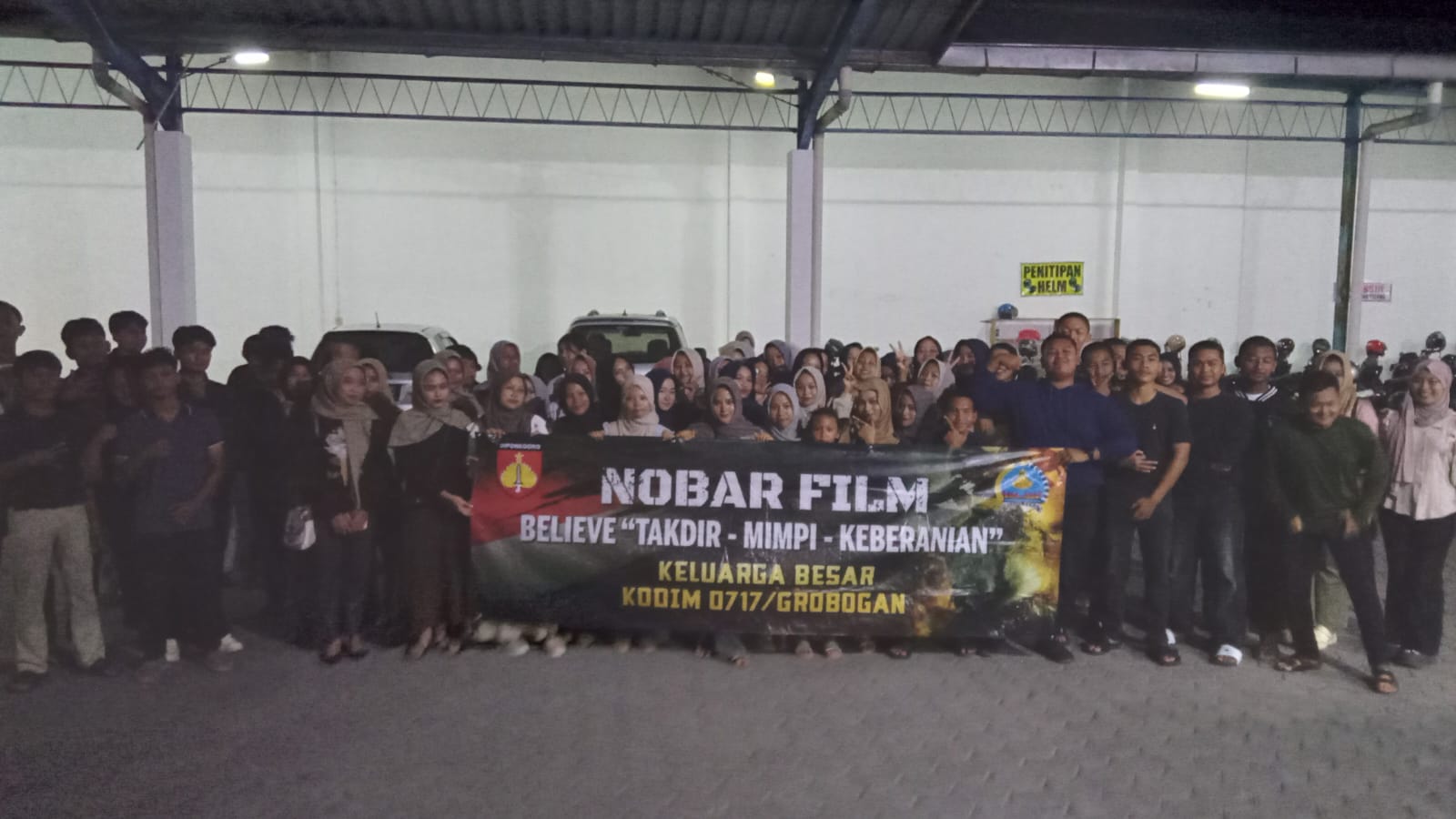 NOBAR: Kodim 0717/Grobogan dan Sawika saat nonton Film Believe di NSC Purwodadi.