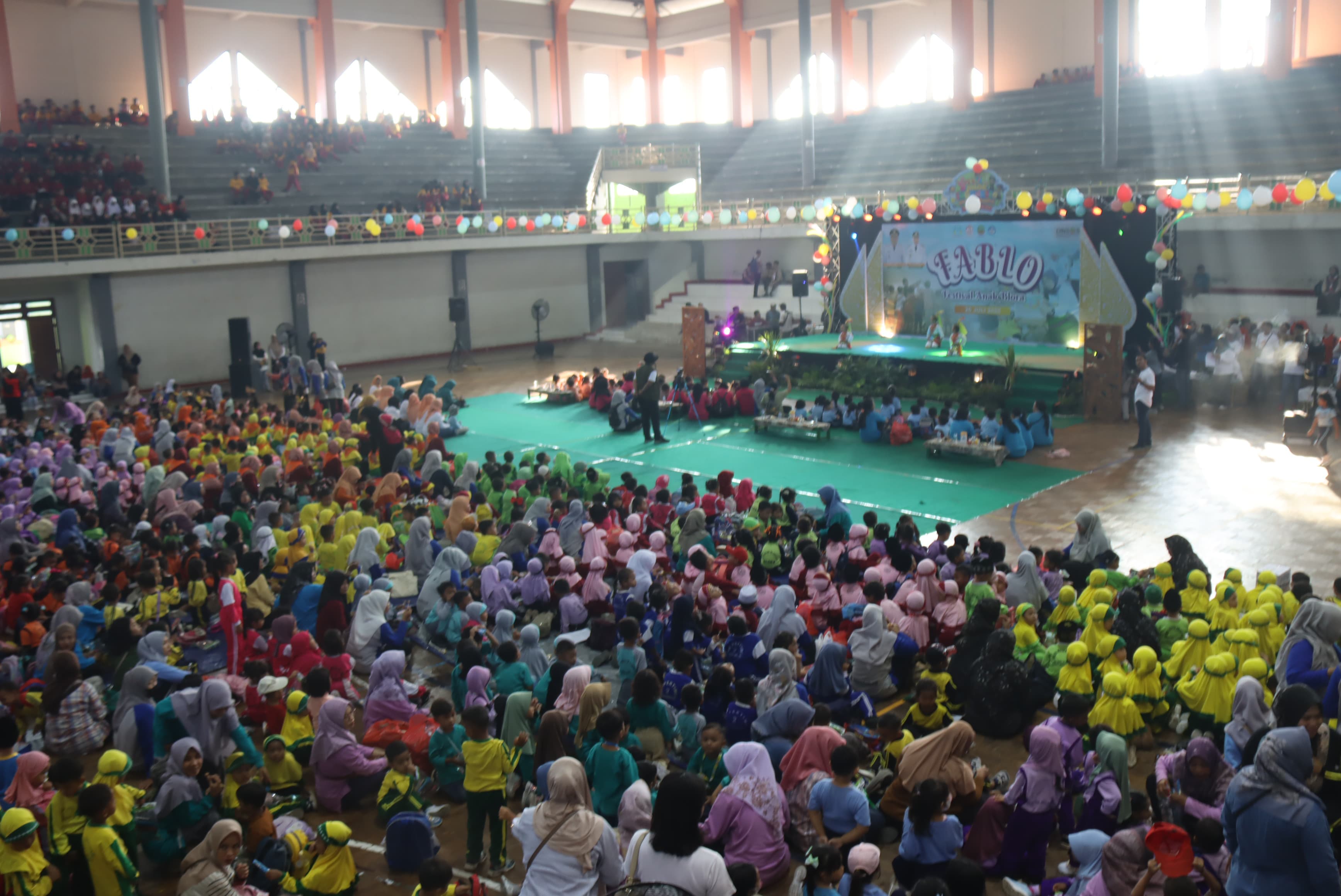 MERIAH: Gelaran Festival Anak Blora(FABLO) yang dilaksanakan kemarin di GOR Mustika Blora.