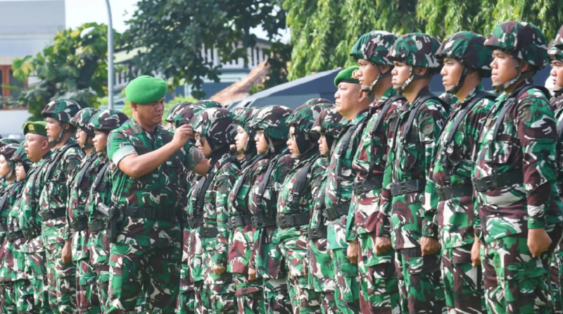 Upacara Pembukaan Latsarmil Komcad Matra Darat pada Rabu (15/1). (Dispenad)