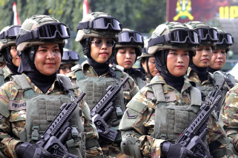 787 personel Komcad dari Kemhan dan TNI AD pada Jumat (28/2). (Kemhan).