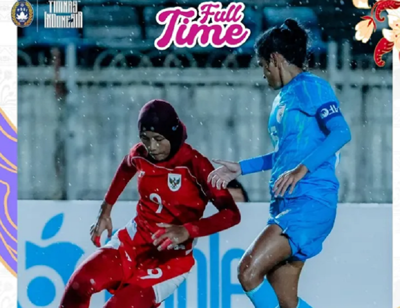 Timnas Wanita Indonesia U20 melawan India dalam gelaran Women
