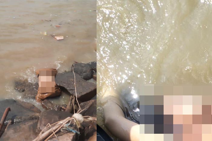 Sesosok mayat berseragam ASN ditemukan warga di area pantai Tasikagung Rembang, Senin (11/8).