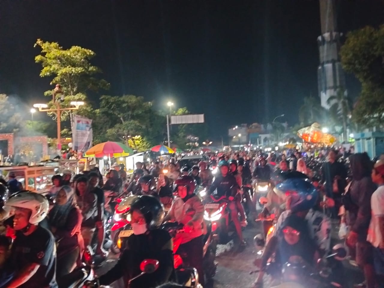 Pantauan terkini alun alun Pati (12/8) pada pukul 20.00