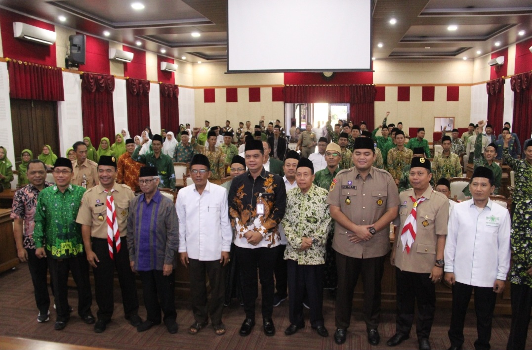 SEPAKAT: Bupati menerima segenap jajaran PCNU di Gedung Shima Kompleks Setda pada Kamis (14/8).