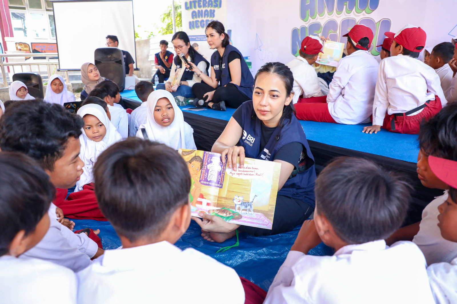 Program Literasi Anak Negeri BRI Peduli dilaksanakan di SD Negeri (SDN) 1 Malaka yang berlokasi di  Kec. Pemenang, Kab. Lombok Utara, Provinsi Nusa Tenggara Barat (NTB)