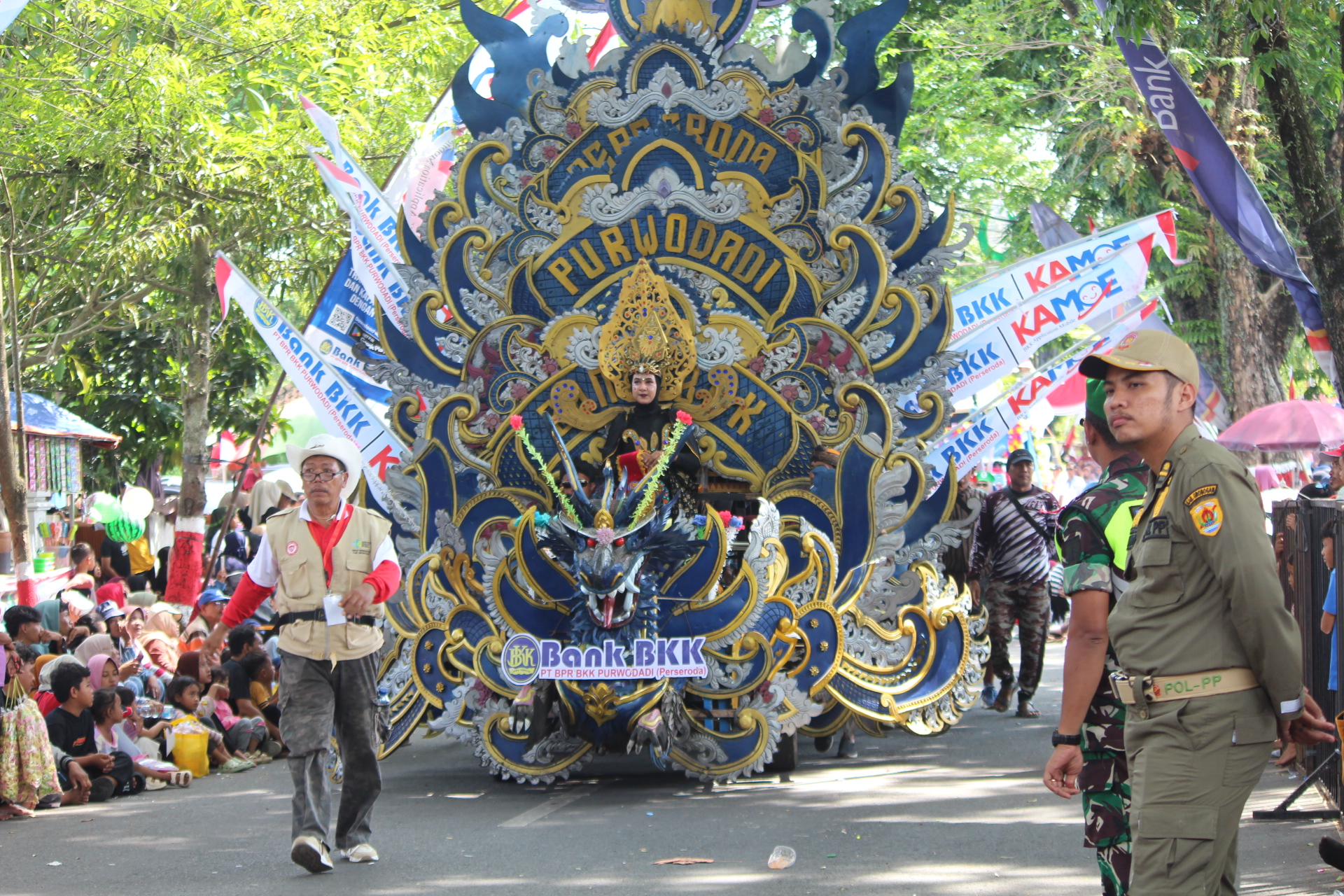 Pelaksanaan Karnaval Pembangunan Kabupaten Grobogan berlangsung meriah yang berlangsung selama dua hari, Rabu - Kamis (21-22/8).