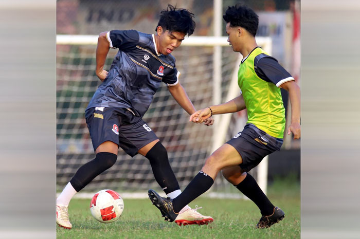 BERLATIH: Para pemain Persipa Pati menjalani sesi latihan rutin untuk mempersiapkan diri menghadapi Liga 3 Nusantara.