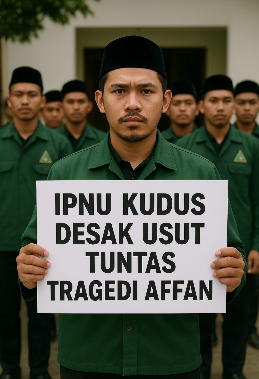 ILUSTRASI: Terlihat sekelompok orang yang menginginkan usut tuntas tragedi ojol belum lama ini. (ANDIKA TRISNA SAPUTRA/AI/RADAR KUDUS)