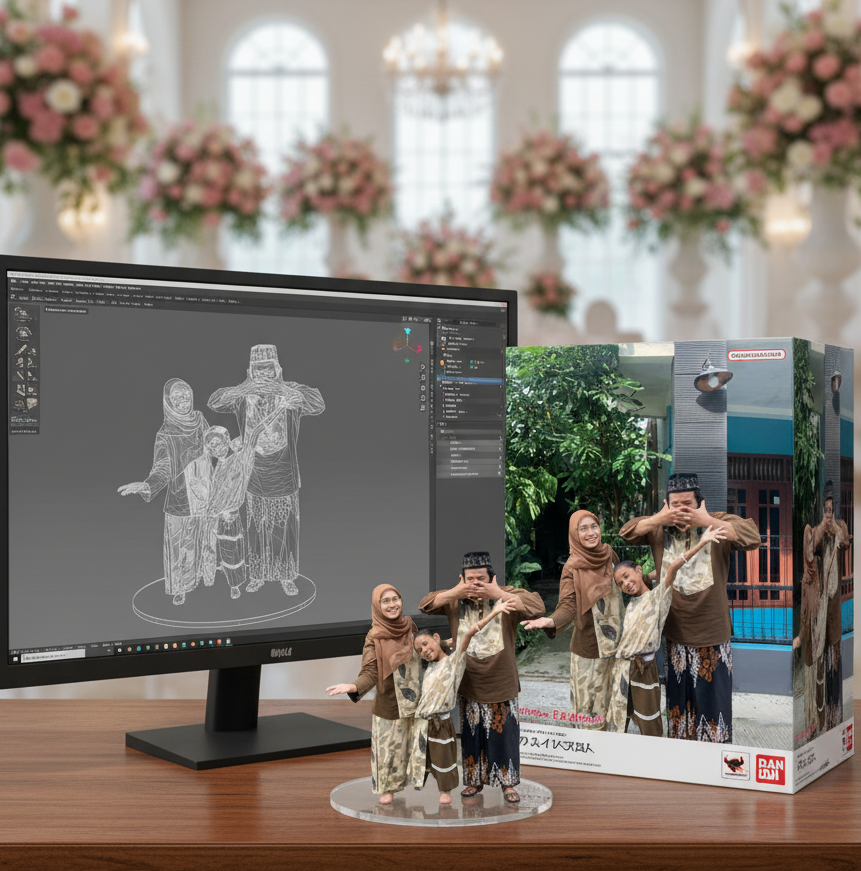 Ilustrasi Tren Miniatur AI menggunakan google gemini