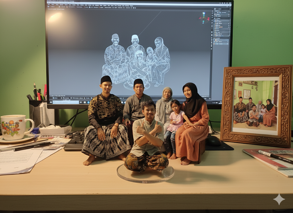 Ilustrasi Tren Miniatur AI menggunakan google gemini