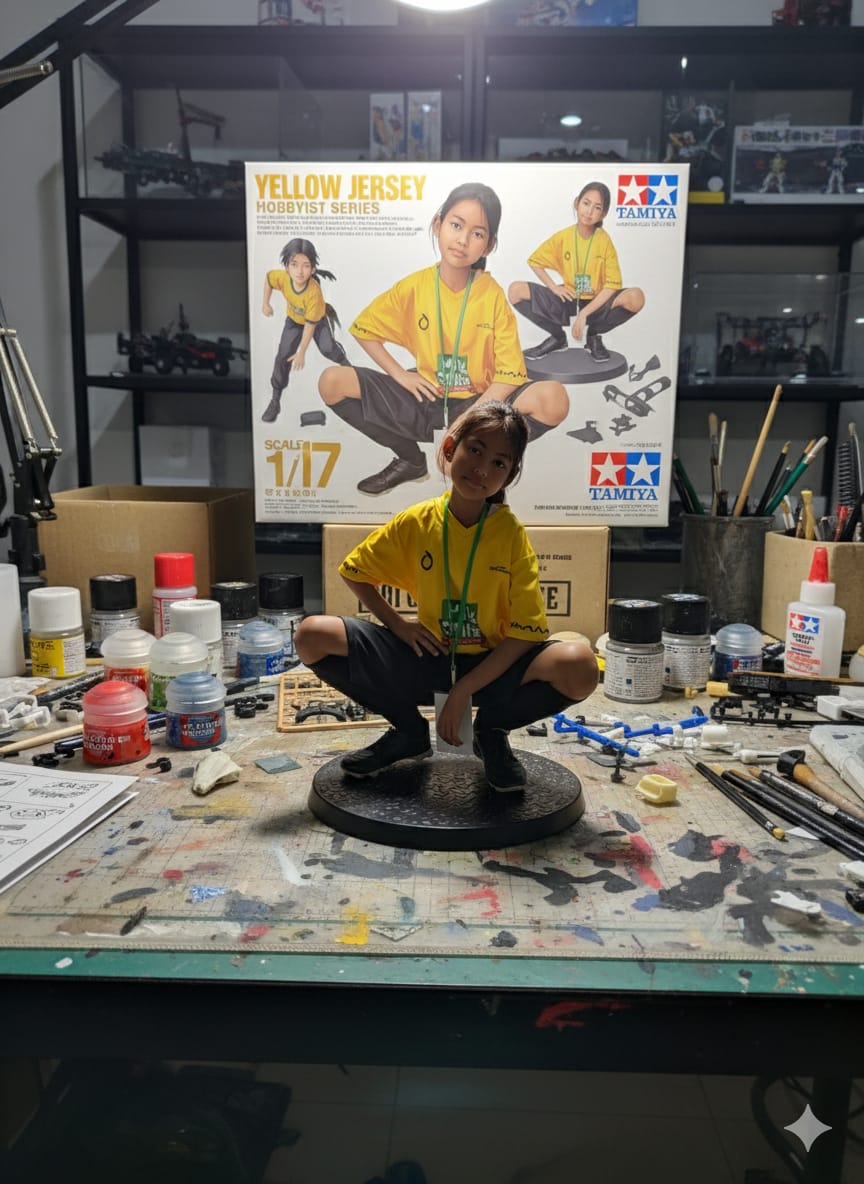 Ilustrasi Tren Miniatur AI menggunakan google gemini