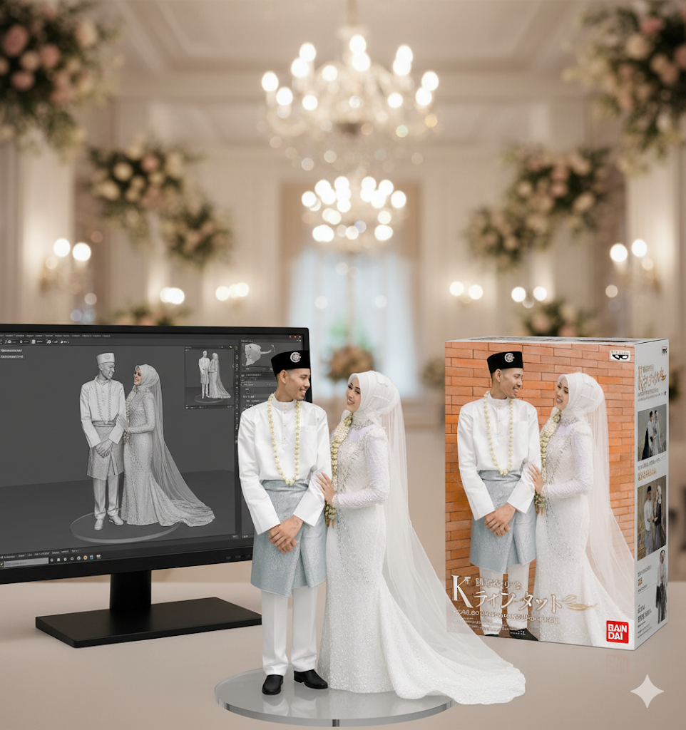 Ilustrasi Tren Miniatur AI menggunakan google gemini