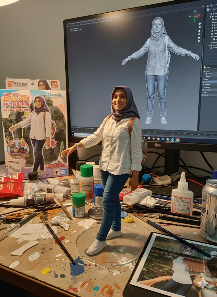 Ilustrasi Tren Miniatur AI menggunakan google gemini