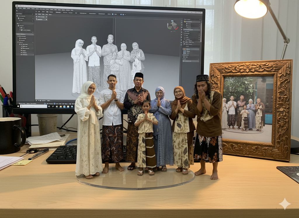 Ilustrasi Tren Miniatur AI menggunakan google gemini
