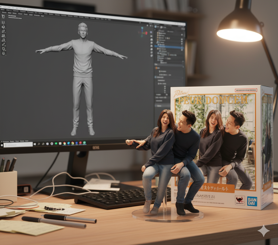 Ilustrasi Tren Miniatur AI menggunakan google gemini
