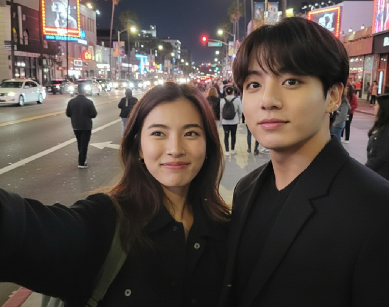 Foto Polaroid Bareng Idol Korea Jungkook Pakai Google Gemini AI
