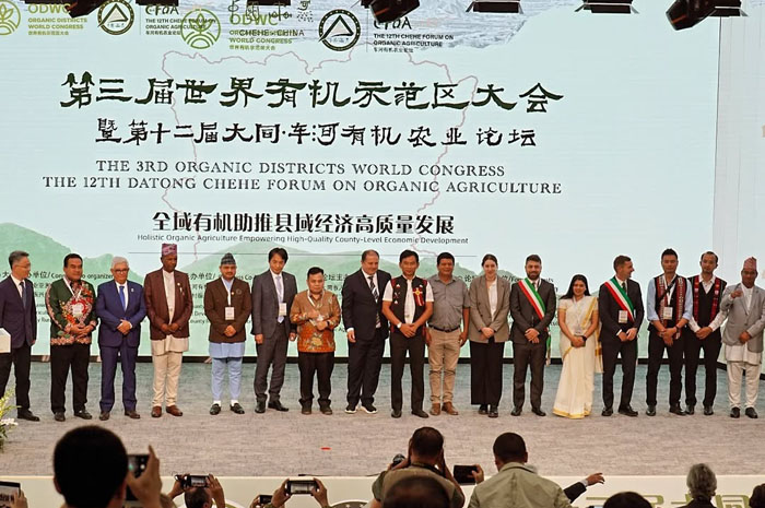 HEBAT: Bupati Blora Arief Rohman saat mengikuti acara Kongres Dunia Distrik Organik (ODC) ke-3 di Kota Datong, Provinsi Shanxi, Tiongkok - China beberapa waktu lalu.