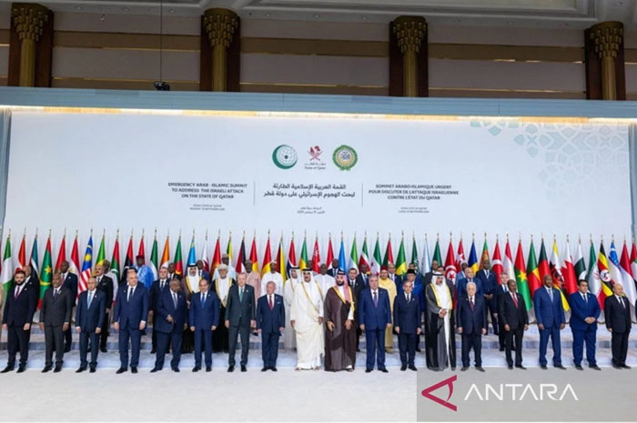 Sejumlah pemimpin negara Arab, Liga Arab dan Organisasi Kerja Sama Islam (OKI) menghadiri KTT Doha, Qatar, Senin (15/9/2025).