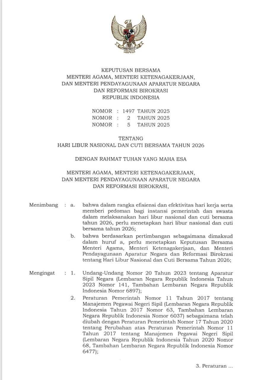 hari libur nasional dan cuti 2026